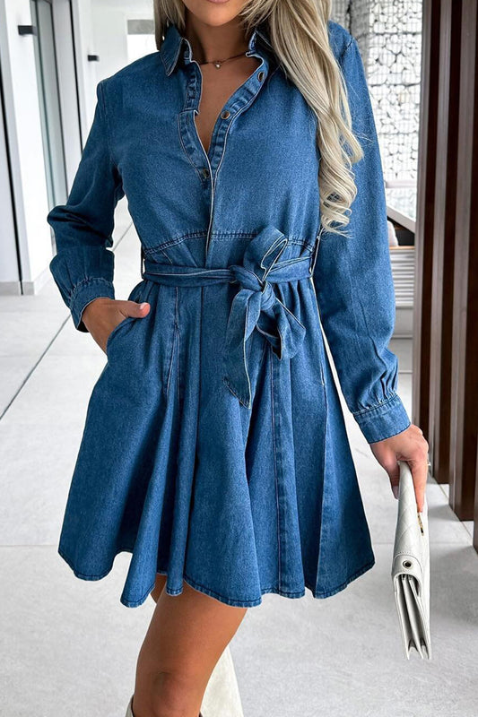 Long Sleeve Denim Dress